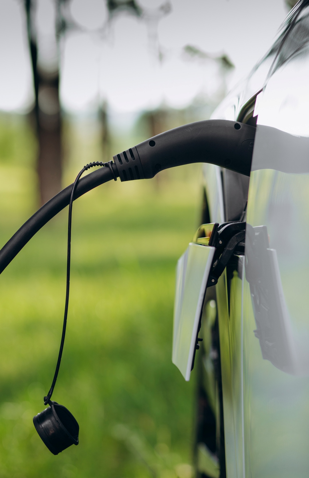 EV charging cable close-up